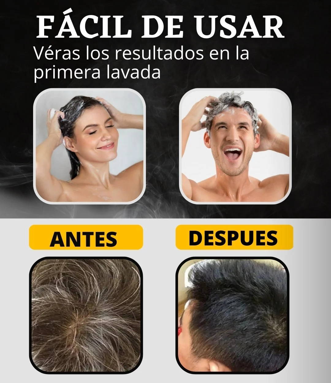 Naturel - Cabello sin canas y brillante por 30 días.