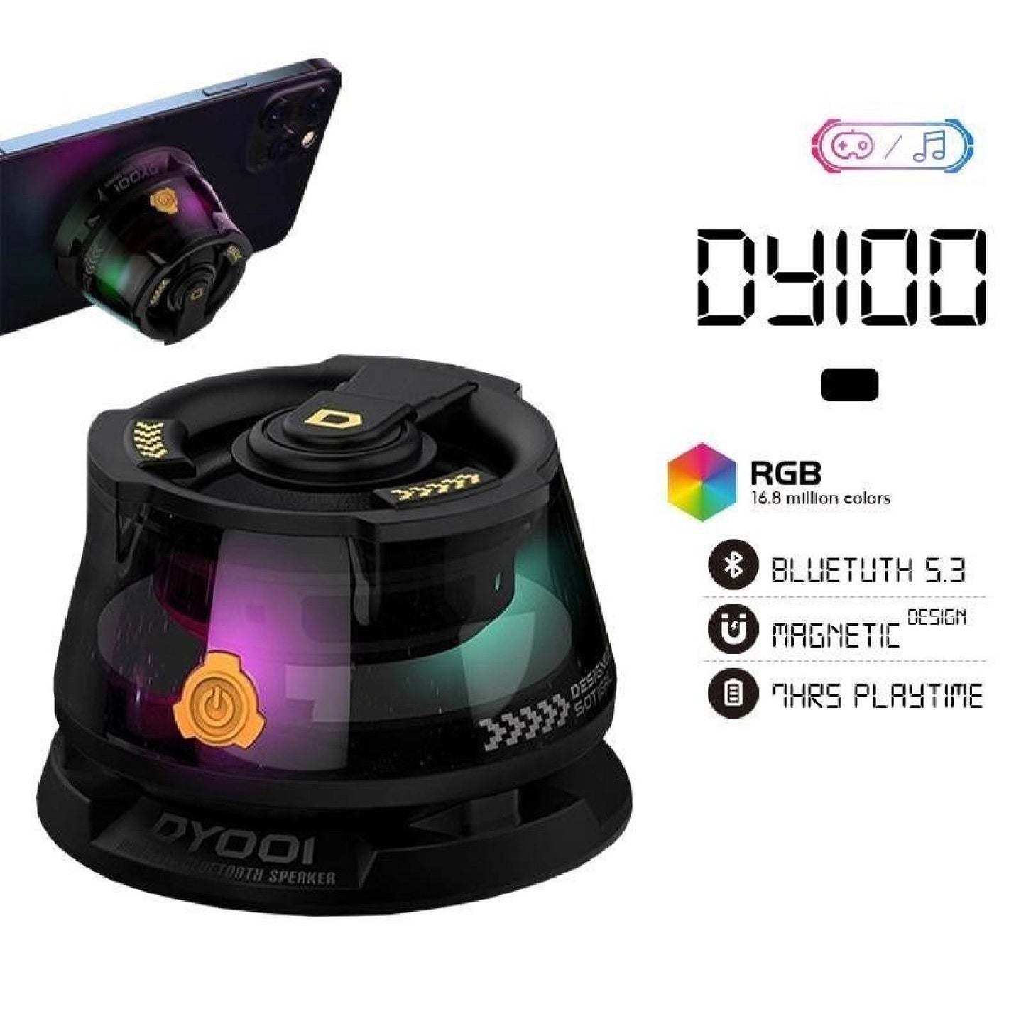 "G200" Altavoz Magnético Bluetooth con Luz RGB