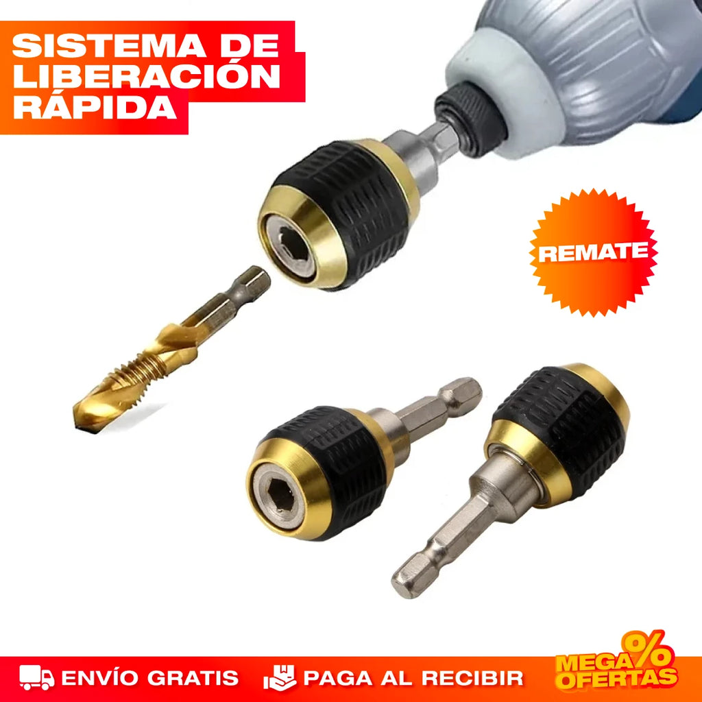 QuickChange Pro™ – SET X2 - Cambia brocas en 1 segundo, trabaja sin parar.