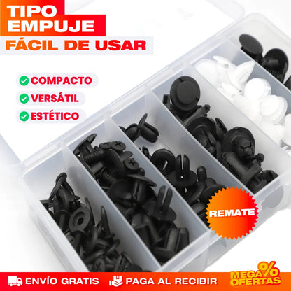 100 piezas de remaches – Ajusta y Protege tu Carro en Minutos