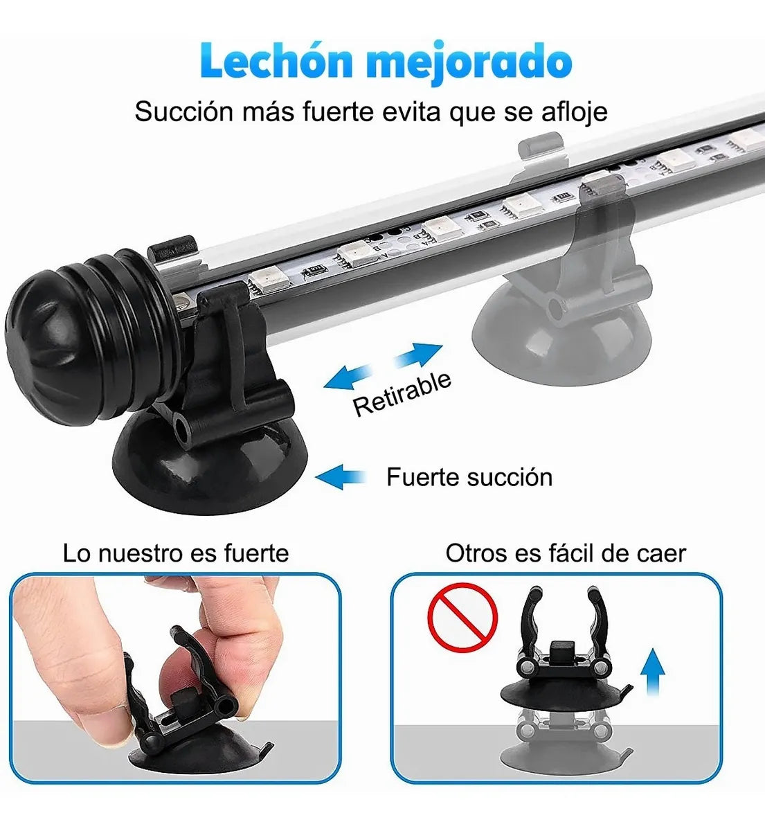 LumiFish™ Lámpara LED de burbujas Sumergible - 31 cm largo
