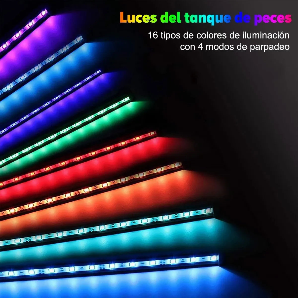 LumiFish™ Lámpara LED de burbujas Sumergible - 31 cm largo