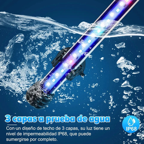 LumiFish™ Lámpara LED de burbujas Sumergible - 31 cm largo