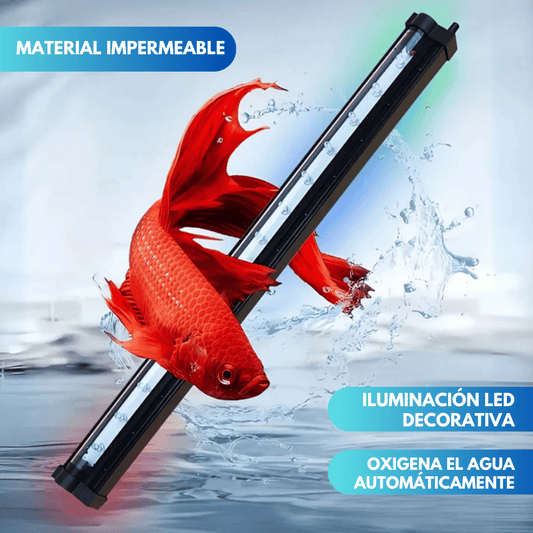 LumiFish™ Lámpara LED de burbujas Sumergible - 31 cm largo