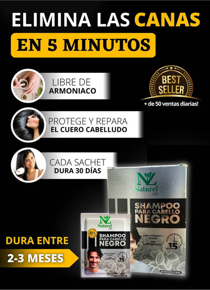 Naturel - Cabello sin canas y brillante por 30 días.