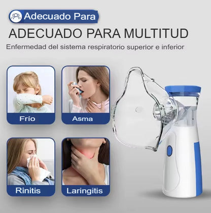 🌬️ NEBULIZADOR MANUAL – ¡Respira sin límites, estés donde estés!