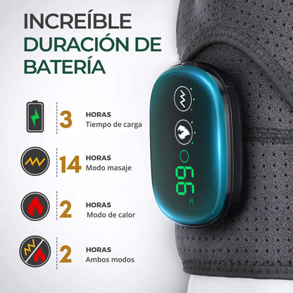 3 en 1 - Masajeador Inalámbrico para Rodilla, Hombro y Codo | Con Almohadilla Térmica